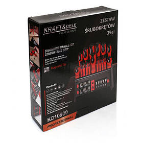 Набір викруток із комплектом біт 39шт. Kraft Dele KD10900 набір викруток і біт riven