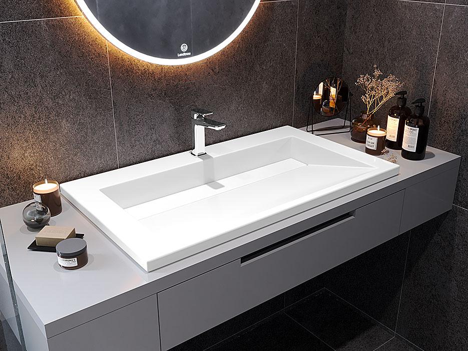 Умивальник, Раковина, накладний Luxor Kraft Low 80, фото 1