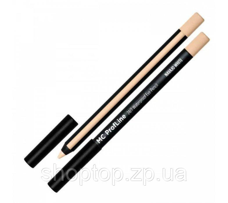 Каял для очей Miss Claire МС ProfLine 24/7 Waterproof Eye Pencil, Navajo White , 1.2 г, фото 1