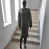 Сукня Bellise трикотаж довга капюшоном 46/48 хакі, фото 2