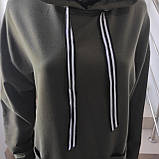 Сукня Bellise трикотаж довга капюшоном 46/48 хакі, фото 4