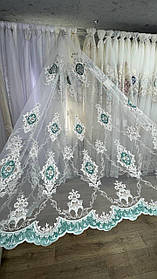 Тюль Королівська заввишки 3 м. Бірюзовий