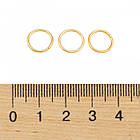Колечка Одинарні Відкриті, Залізні, Золото, 10х0.7мм, Внутрішній Діаметр 8.6мм, близько 280шт/50г, фото 4