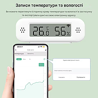 Розумний вай фай термометр гігрометр з циферблатом WiFi Tuya Smart Life датчик температури повітря і вологості