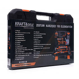 Набір ручного інструменту 180 ел Kraft&Dele KD10838 професійний набір інструментів riven