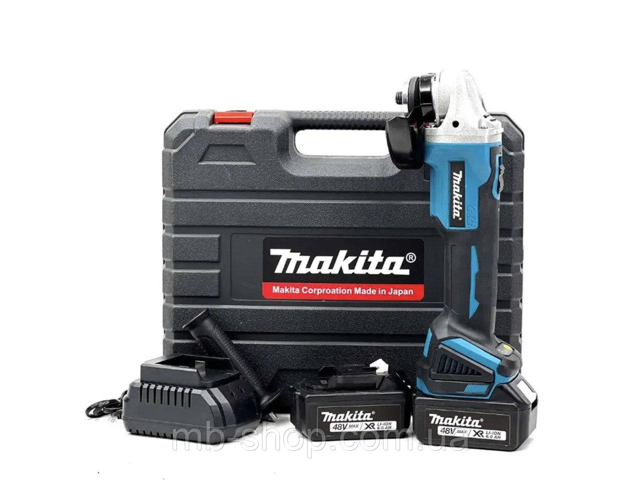 Болгарка акумуляторна Makita DGA540 48V, безщіткова, 125 мм – УШМ, шліфувальна машина, турбінка, фото 1