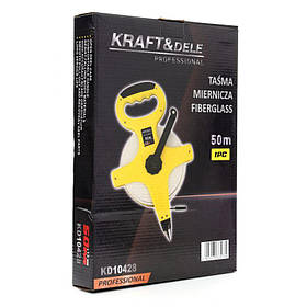 Геодезична скловолокна рулетка 100 м Kraft&Dele KD10429 рулетка з скловолокна riven