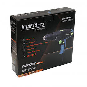 Шуруповерт 220в 880 Вт Kraft&Dele KD1673-Z шуруповерт мережевий riven