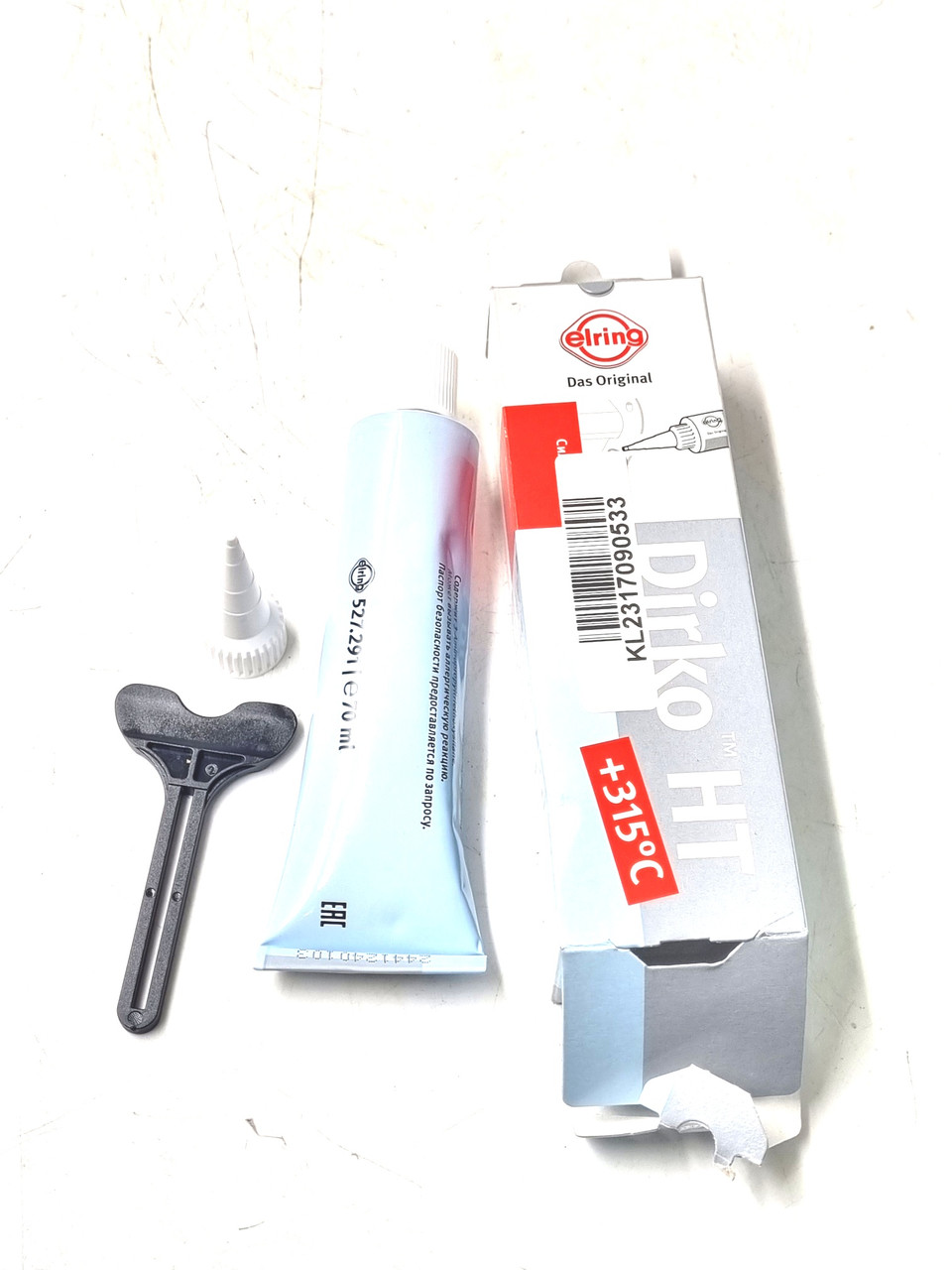 Ущільнюючий засіб, герметік ELRING 527291 70ml -60 °c / +300 °c сірий
