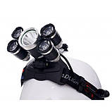 Налобний ліхтар акумуляторний 2000 Лм, LED Kraft&Dele KD1247 ліхтар налобний riven, фото 5