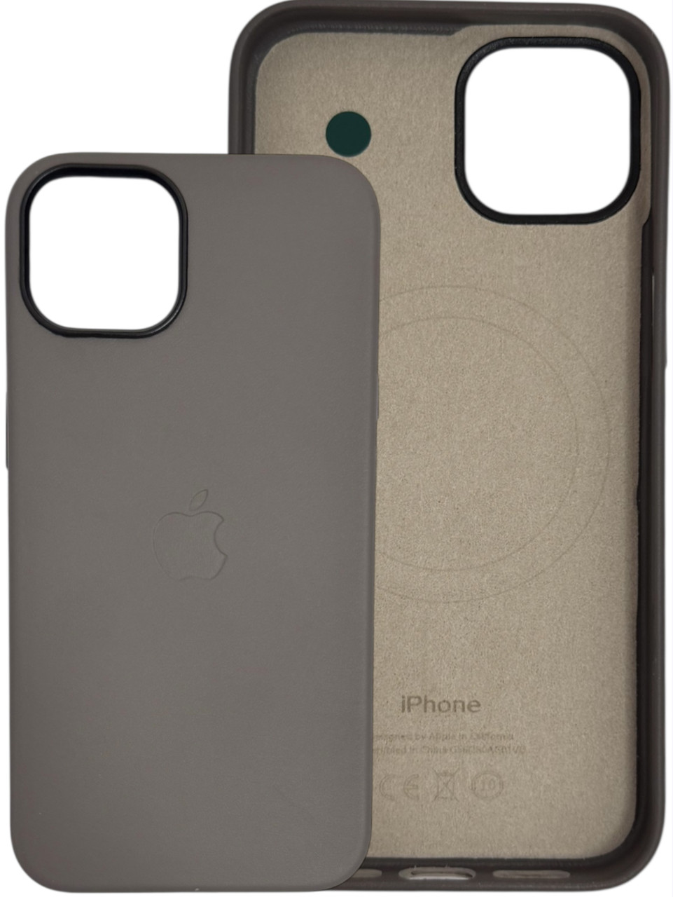 Leather Case MagSafe для iPhone 13/14 Gray, фото 1