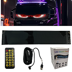 LED світлодіодні панелі для авто, гнучка панель для автомобілів на скло авто, Око диявола (59,5х12см) 1шт