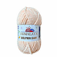 Himalaya DOLPHIN BABY (Гімалаї Долфін Бейбі) № 80333 світлий персик (Пряжа велюр(плюшева), нитки для в'язання)