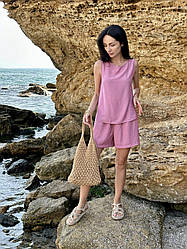 Жіночий комплект (майка+шорти) LUMIA, темно-рожевий