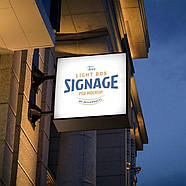 Світлові вивіски торцевий бокс фасадна зовнішня реклама Зовнішні вивіски на замовлення Індивідуальний макет, фото 3