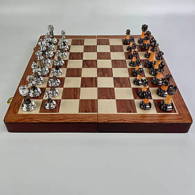 Шахи подарункові з дерева та з акриловими фігурами 44,5*44 см
