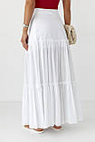 Довга спідниця з оздобленням із перлів - білий цвет, S (є розміри) M, Нове, фото 2