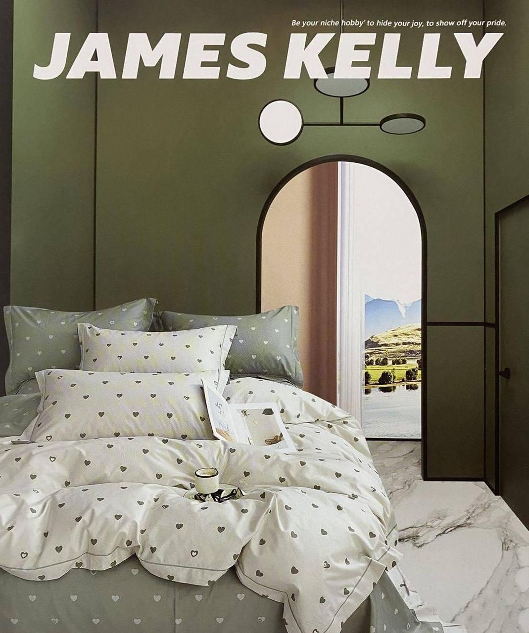 Комплект постільної білизни 160*210 оливковий JAMES KELLY 24256, фото 1