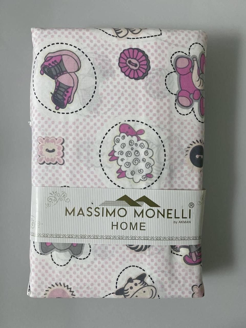 Комплект постільної білизни в дитяче ліжечко 110х160 Massimo Monelli білий (20532), фото 1