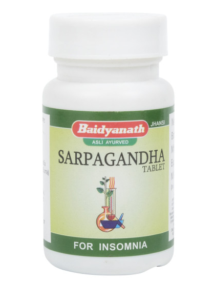 Сарпагандха, Сарпаганда, Бад'янатх, Sarpagandha Ghan Vati, Badyanath 50 т. знижує тиск, при аритмії, неврозах - фото 1 - id-p1436981482