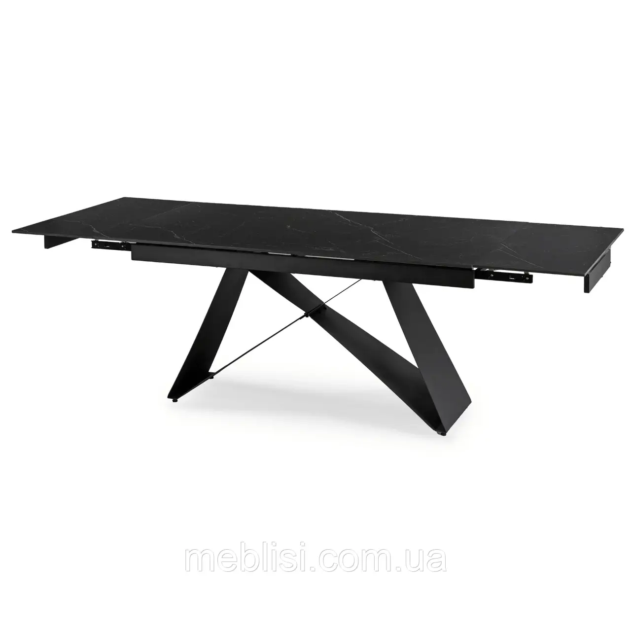 Чорний розкладний стіл 160 VICTOR 160-240х90 см кераміка/метал (MEBEL ELIT) ME.VICTOR/CZ/S, фото 1