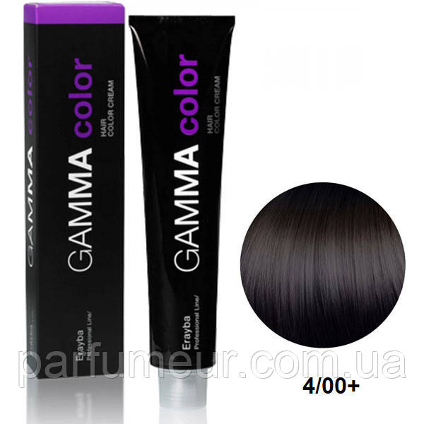 Erayba Gamma Color Стійка крем-фарба для волосся 4/00+ інтенсивний коричневий 100 мл, фото 1