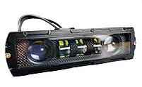 Фара LED прямокутна 3 Led chip 3030 і 2 Об'ємні 3D лінзи 9-32V 6000К захист IP67 з білим світлом, фото 3