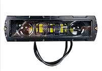 Фара LED прямокутна 3 Led chip 3030 і 2 Об'ємні 3D лінзи 9-32V 6000К захист IP67 з білим світлом, фото 9