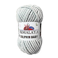 Himalaya DOLPHIN BABY (Гімалаї Долфін Бейбі) № 80325 світло-сірий (Пряжа велюр(плюшева), нитки для в'язання)
