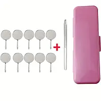 Дзеркало стоматологічне No4 (Набір 10 шт.  Ручка для дзеркала 1 шт.)