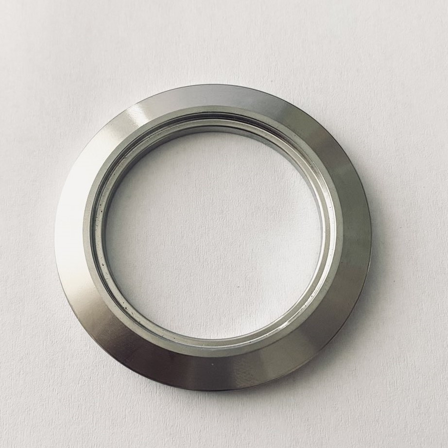 Штуцер кламповий 1,5 дюйми DN38 плаский з проточкою, фото 1