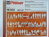 Preiser 16362 Набір фігурок для розфарбовування - рятувальна служба, комплект 52 штук, масштаб 1:87, фото 2