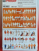 Preiser 16362 Набір фігурок для розфарбовування - рятувальна служба, комплект 52 штук, масштаб 1:87