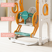 Дитячий ігровий комплекс  5в1 Lumpurini Massimiliana мольберт, гірка, гойдалка, тунель (YYS2484), фото 5