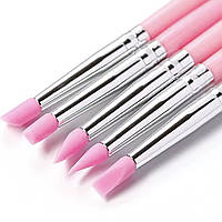 Пензлі силіконові стеки розмір S, набір із 5 шт., середньої жорсткості.