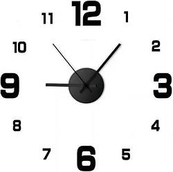 Годинник настінний Primo DIY 3D безкаркасний 45 см – Black