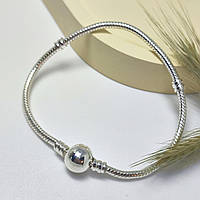 Гнучкий металевий браслет на зап'ястя з шароподібним замком