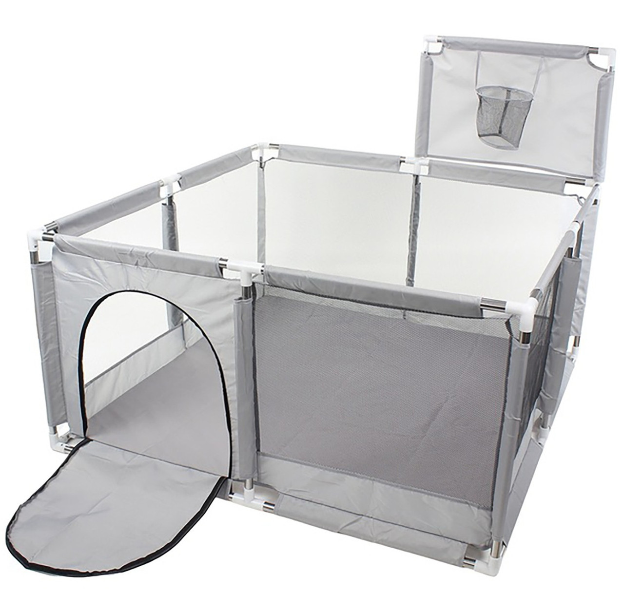 Манеж дитячий NICEKIDS 126 × 62 см сірий