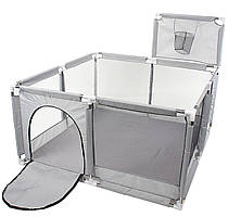 Манеж дитячий NICEKIDS 126 × 62 см сірий