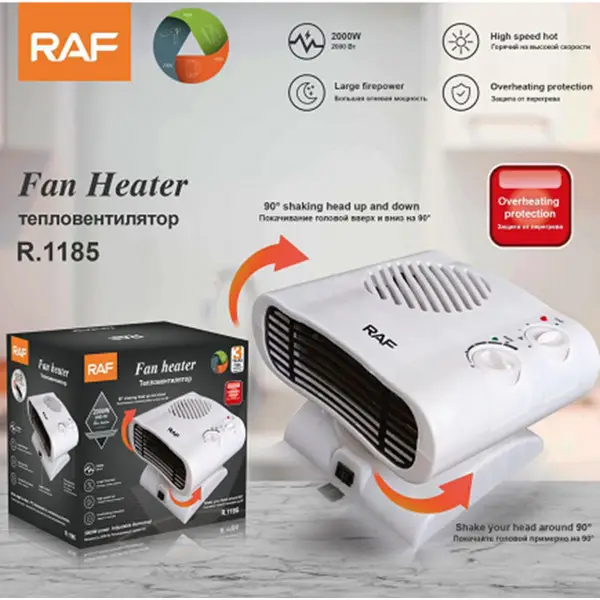 Обігрівач тепловентилятор поворотний 3 режими RAF 1185, фото 1