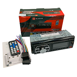 Автомобільна магнітола 1DIN мультимедійний центр Blaskar з AUX і USB 02183