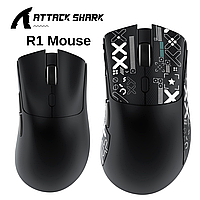 Бездротова ігрова мишка ATTACK SHARK R1 2.4G/Bluetooth/USB-C, 55 г, 18K DPI, ергономічна