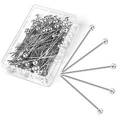 Кравецькі булавки зі срібною кулькою 3.5 см 50 шт/коробка