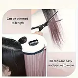 Треси накладні термовлокно рудий колір рівне на шпильках 56 см, фото 4