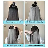 Треси накладні термовлокно рудий колір рівне на шпильках 56 см, фото 3