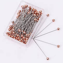 Кравецькі булавки з мідною кулькою 3.5 см 50 шт/коробці