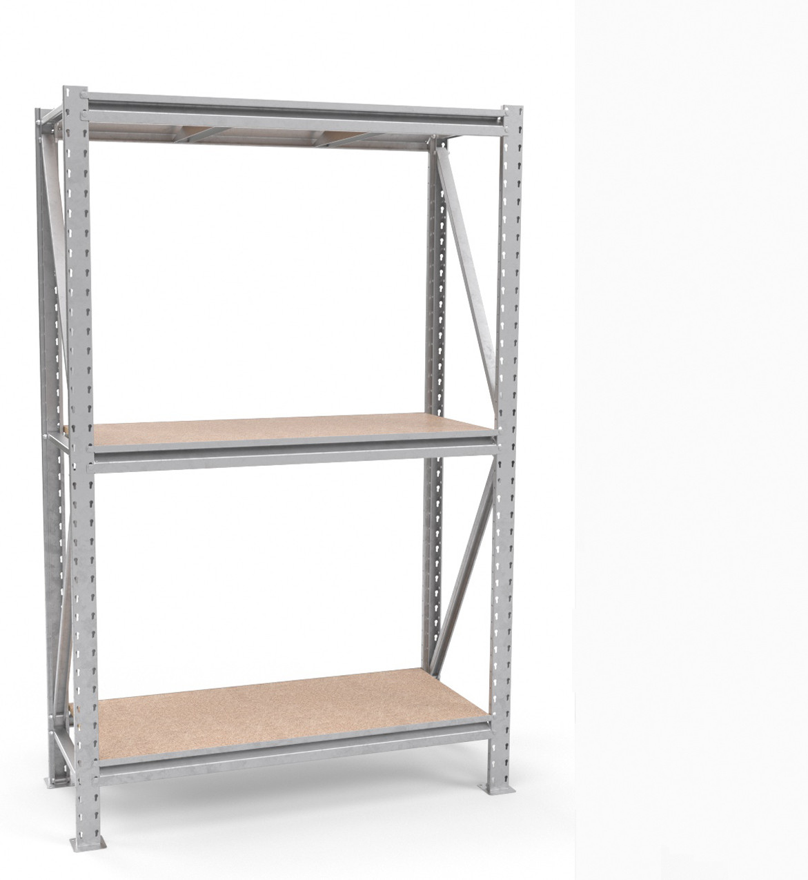 Стеллаж для складу, архіву, магазину. SN п. 2000х1340х500 мм оц 3 яруса оц полка ДСП, фото 1