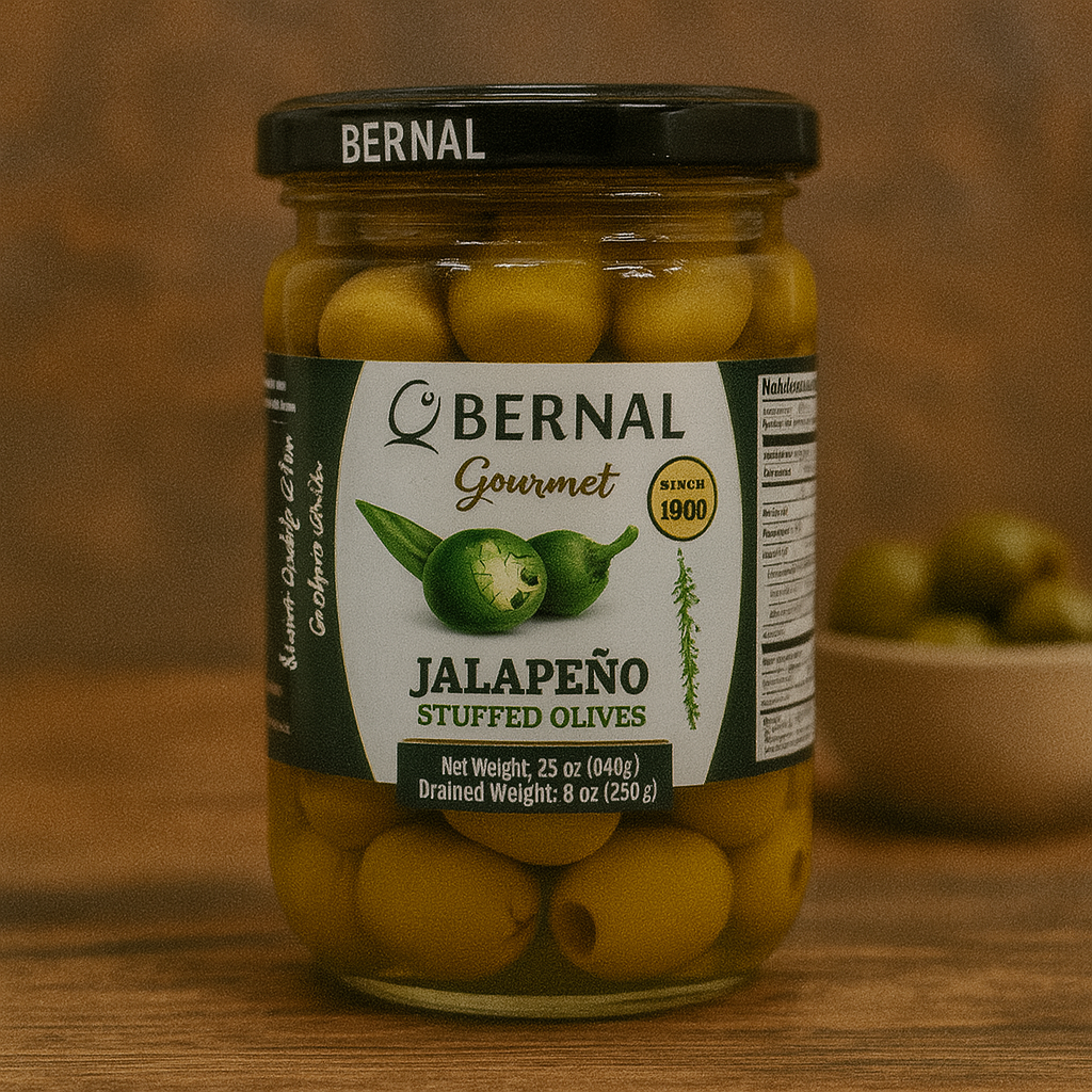 Оливки з халапеньо Bernal jalapeno скло 436 гр. Іспанія, фото 1
