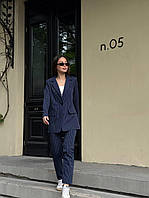 Брючний костюм жіночий у смужку піджак і штани 42-44 44-46