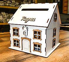 Весільна Скарбниця Будиночок Будинок для Грошей Дерев'яна коробка скриня скарбничка на весілля Весільна скарбниця для грошів